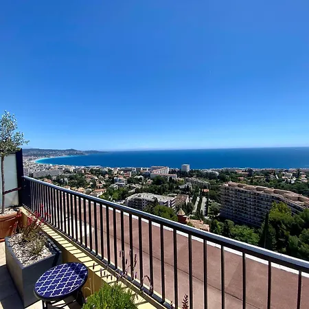 Apartament Ouest-splendide 3p, Roof-terrace Panoramic Sea View Nicea